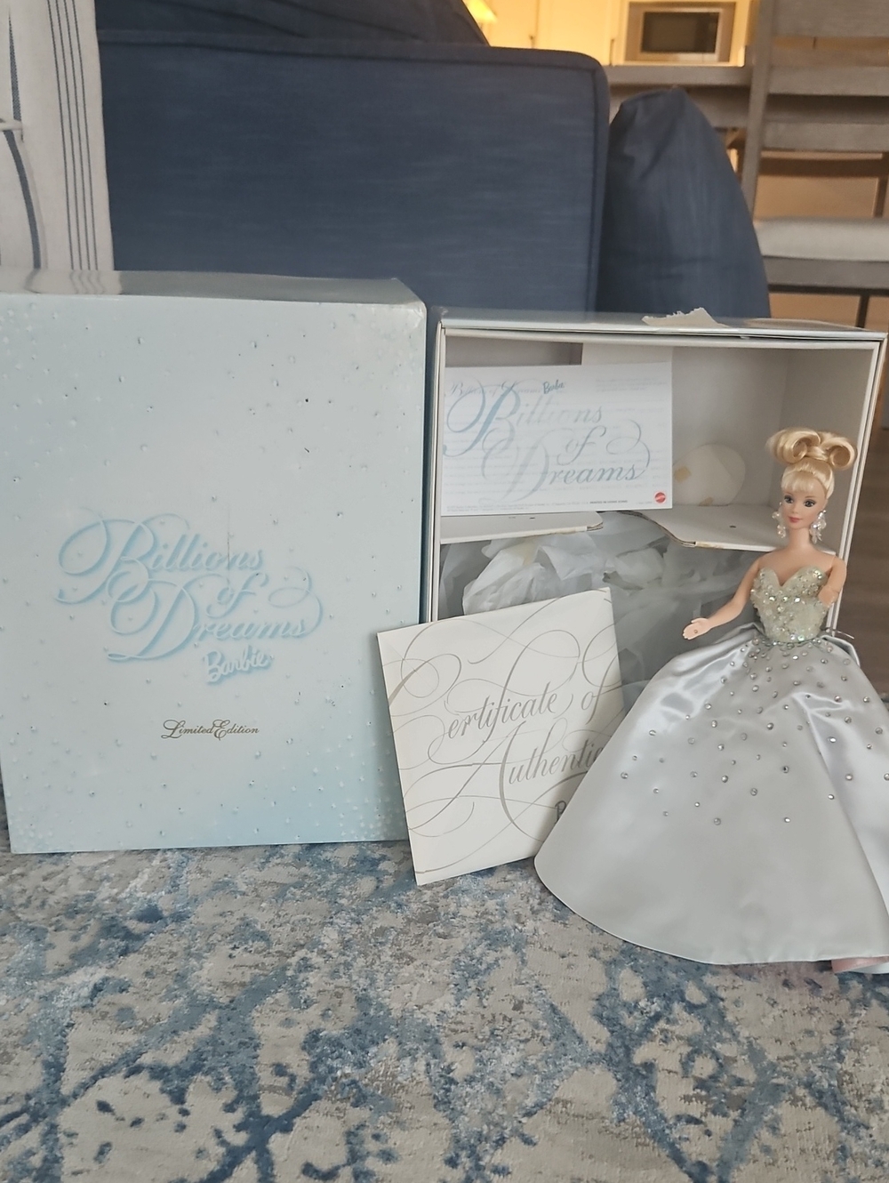 Vintage Billions Of Dreams Barbie . Gown with Crystal Accents. Original Box